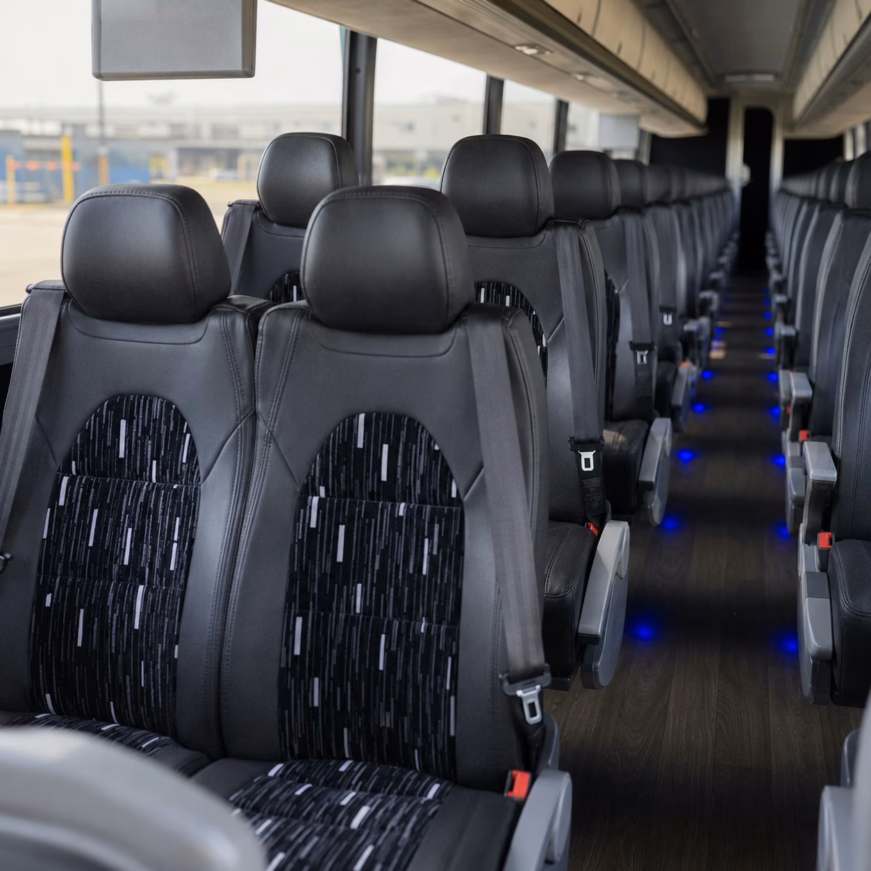 livonia charter bus rental interior