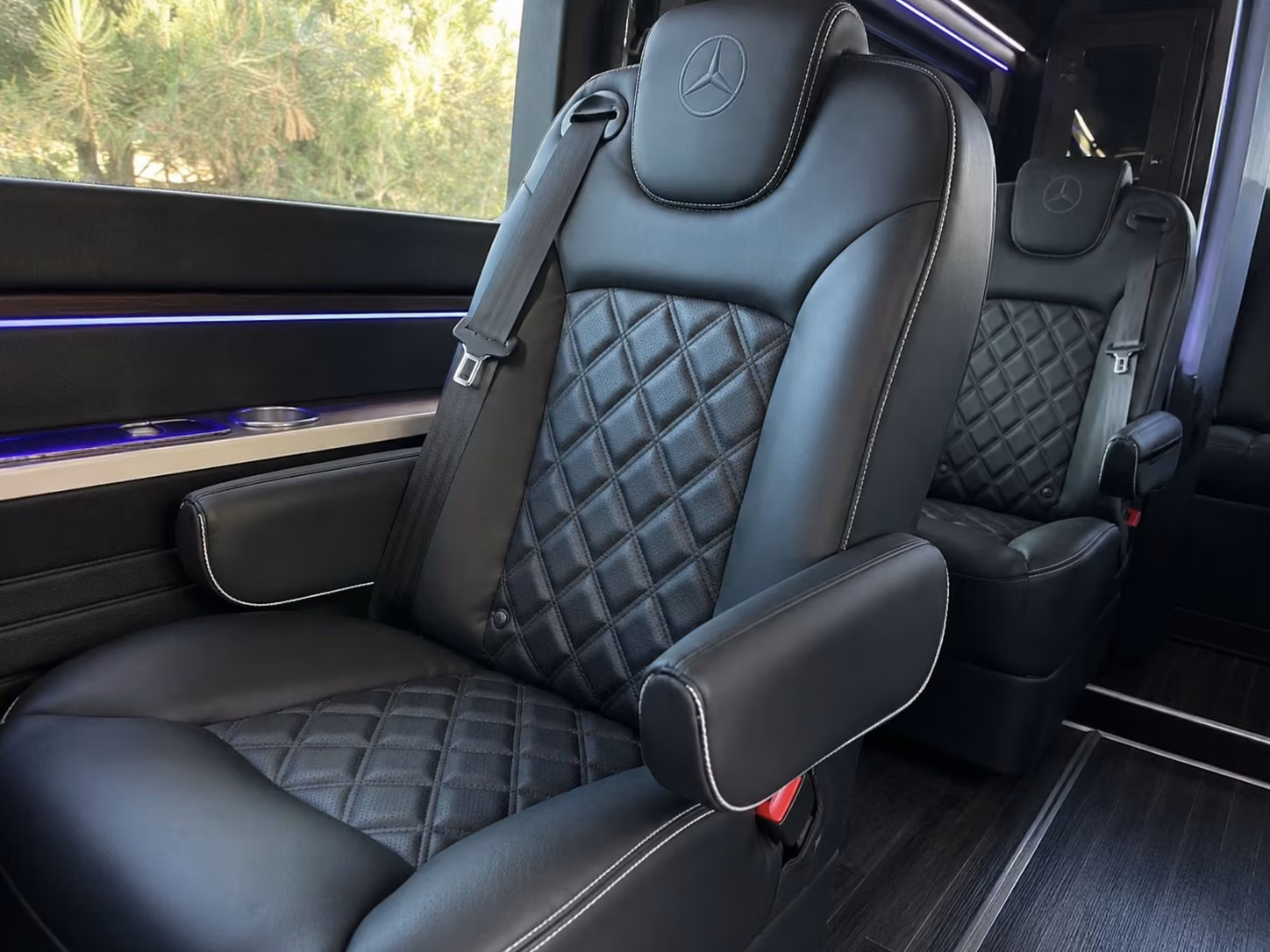 sprinter van with driver inside